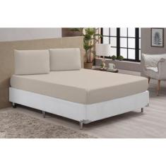 Jogo de Lençol Cama Queen Box 3 Peças Liso -  Solteiro / Casal / Queen