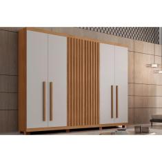Guarda Roupa Casal 6 Portas E 6 Gavetas C- Pés Riviera Naturale-off White Rufato