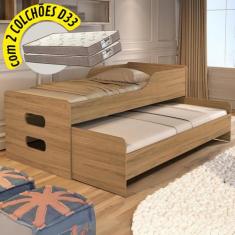 Bicama Solteiro Cama com Auxiliar Com 2 Colchões Sensor D33 Gold - Bas