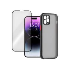 Capa Fosca transparente compatível com iPhone 14 + Película - LXL