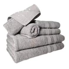 Jogo Toalhas 2 Banhos 2 Rostos 2 Pisos Grande Grossa Cinza