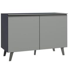 Balcão De Pia 2 Portas Com Pés Cinza Nice Madesa Cinza