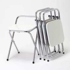 Conjunto de 4 Banquetas Dobráveis Cromado 101-x/4 - Criativa