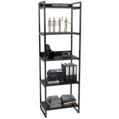 Estante Multiuso 5 Prateleiras Escritório Estilo Industrial Form 187x6