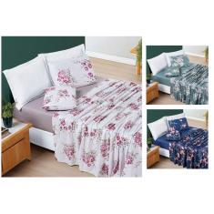 Jogo De Cama Andreza Queen Size Rosa 200 Fios