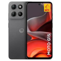 Imagem de Smartphone Motorola Moto G15 256GB 12GB RAM Boost Bateria De 5200 Mah NFC Grafite
