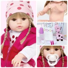 Boneca Bebê Reborn Realista 100% Silicone Girafa 15 Itens - Cegonha Re