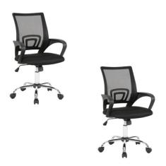 Kit 2 Cadeiras Escritório Diretor com Relax Tela Mesh Manchester - Esp