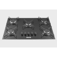Cooktop a Gas 5 Bocas Stelar Bivolt Preto
