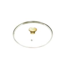 Tampa Avulsa De Vidro Temperado 22/23 Cm Pomel de Madeira Para Panela