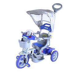 Triciclo com Capota E.T., Bel Fix, Azul e Cinza