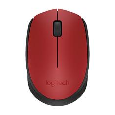 Mouse - Sem Fio - Logitech Wireless M170 - Vermelho/Preto - 910-004639