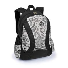 Mochila LS MO3130 com divisão frontal e 2 bolsos laterais