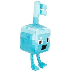 JINX Minecraft Dungeons Happy Explorer Diamond Key Golem Pelúcia Brinquedo de Pelúcia, Azul, 7 &quot;de altura