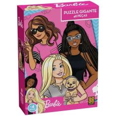 Quebra Cabeça Gigante Barbie Infantil 48 Peças 04423 Grow