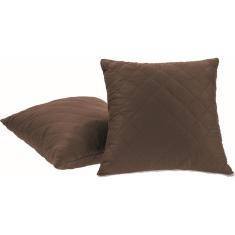 Capa de almofada decorativa 45cm X 45cm com ziper tabaco