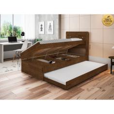 Cama Bau Com Auxiliar Mdf/Mdp Framar Larissa Malbec
