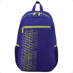 Mochila Olympikus Basic Unissex Azul com Verde Lima Dia a Dia Academia