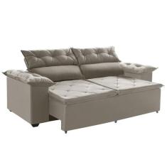 Sofá Compact 2 metros Retrátil e Reclinável com Molas Espirais Suede C