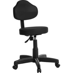 Cadeira Mocho Estética Odontologia Plus Preto RV - Goldflex