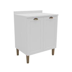 Balcão de Cozinha Lavanda com Tampo 2 PT Branco