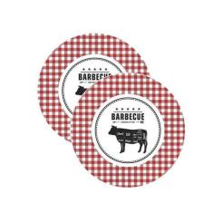Sousplat Xadrez Barbecue - NSW, com base, 2 Peças