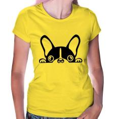 Baby Look Cachorro Boston Terrier - Foca na Moda, Amarelo, GGG