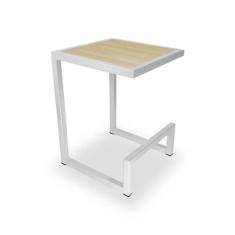 Banqueta Banco Baixo Rochester Cozinha Área Gourmet Branco e Jade - Ge