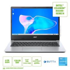 Notebook Acer A314-35-c393 Intel Celeron N4500 4gb SSD 128gb 14 FHD IP