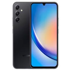 Smartphone Samsung Galaxy A34 128GB 5G - Preto, Câmera Tripla 48MP + Selfie 13MP, RAM 6GB, Tela Inifinita 6.6&quot;