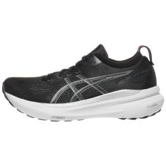 ASICS Tênis de corrida feminino Gel-Kayano 31, Preto/prata pura, 40