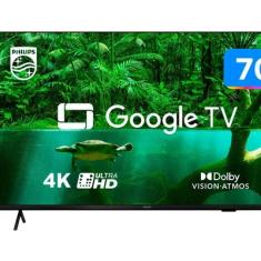 Smart TV 70 Polegadas Philips LED 4K, UHD, WiFi, 2 USB, 4 HDMI, 60Hz - 70pug7408/78