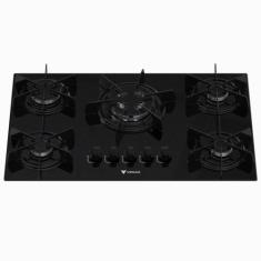 Cooktop a Gas 5 Bocas Venax Arena Preto Preto, Bivolt