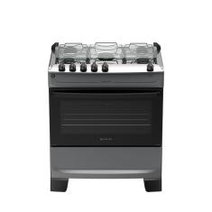 Fogão de Piso 5 Bocas a Gás Atlas Mônaco Top Mesa Inox Titanium Acendimento Automático Bivolt