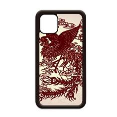 Capa com desenho de pássaro de fênix chinês para iPhone 12 Pro Max para Apple Mini Mobile Case