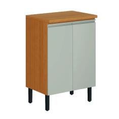 Balcão de Cozinha Duplo Com Tampo 2 Portas 0,70m Cinamomo/Off White Namur Itatiaia