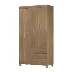 Guarda Roupa Solteiro Lótus 4 Portas E 2 Gavetas Amêndola - Demóbile Amêndola