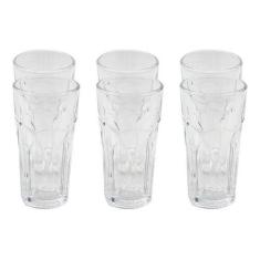 Jogo 6 Copos Água Suco Vidro Conjunto 350ml 14 X 7,5 - Cheng Xiang, Br