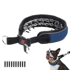 Coleira Martingale para cães, coleira antipuxão com fivela para cães grandes e médios, coleira refletiva antipuxão, ajustável, resistente de nylon, coleira deslizante para treinamento, caminhada, 5 cm
