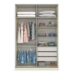 Guarda Roupa Solteiro New Predileto Areia Jequitibá com Espelho - Henn