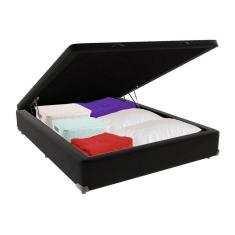 Cama Box Baú Casal 138x188 Preto