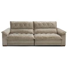 Sofá 2,48 Metros Retrátil e Reclinável Gralha Azul Venetto 3 Lugares Disa Móveis