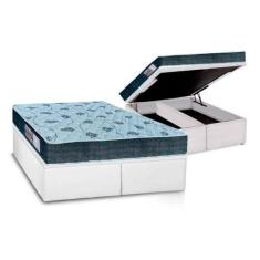 Cama Box Baú Queen: Colchão Anatômico Orthoflex D45 / EP Cecina + Base