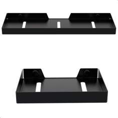 Kit Porta Sabonete e Shampoo Parede Para Banheiro Preto Plus, MetalCromo