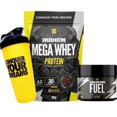 Kit Mega Whey Protein+ Creatina Fuel 150g + Coqueteleira - Iridium Labs-Unissex