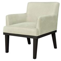 Poltrona Decorativa Para Sala de Estar e Recepção Beatriz W01 Suede Bege - Lyam Decor