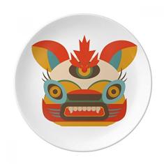 Prato de monstro de estilo chinês decorativo de porcelana Salver louças de jantar