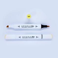 Marca Texto Artools Pictom Pontas Broad e Brush Amarelo Y204