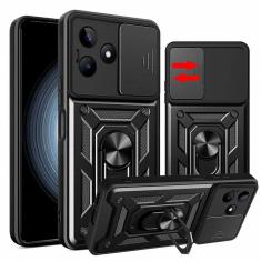 Capa Capinha Case para Realme C51 - Protetora Resistente Anti Impacto Queda Armadura Militar Cor:Preto