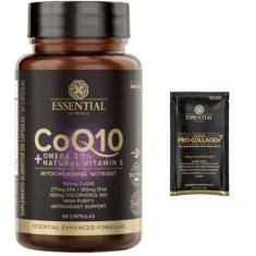 Coenzima Q10 (CoQ10) + Ômega 3TG + Vitamina E - 60 caps - Essential Nutrition + Amostra